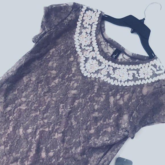 NWT Sheer Knit Short Sleeve Top SZ XL - Picture 7 of 7